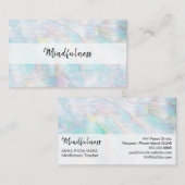 *~* gelbe blaue rosa Pastellmindfulness-Meditation Visitenkarte (Vorne/Hinten)