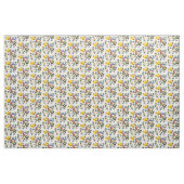 Gelbe blaue Schmetterlinge Druckmuster Stoff (Yard (91,4 cm))