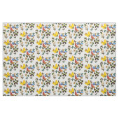 Gelbe blaue Schmetterlinge Druckmuster Stoff (Fat Quarter (45,7 x 55,9 cm))