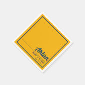 Gelbe blaue Solid-Farbe Schlicht, Aqiqah Babydusch Serviette (Ecke)