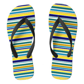 Gelbe blaue Streifen Badesandalen