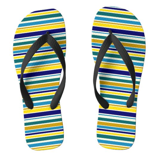 Gelbe blaue Streifen Badesandalen (Fußbett)