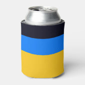 Gelbe blaue Streifen Dosenkühler (Kanne Vorderseite)