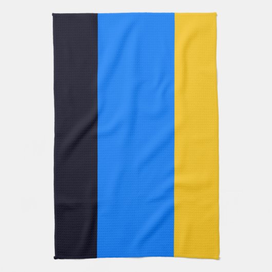 Gelbe blaue Streifen Geschirrtuch (Vertikal)