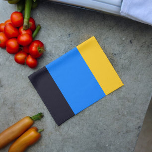Gelbe blaue Streifen Geschirrtuch