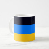Gelbe blaue Streifen Kaffeetasse (Vorderseite Links)