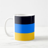 Gelbe blaue Streifen Kaffeetasse (Links)