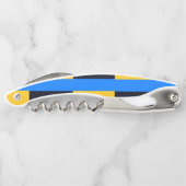 Gelbe blaue Streifen Kellnermesser (Rückseite)