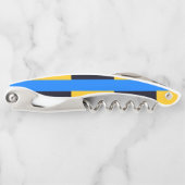 Gelbe blaue Streifen Kellnermesser (Vorderseite)