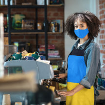 Gelbe blaue Streifen