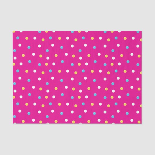 Gelbe, blaue und weiße Punkte Seidenpapier (Vorderseite)