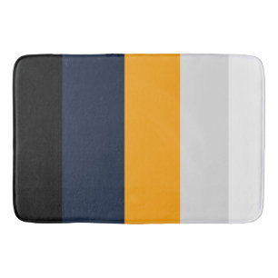 Gelbe, blaue, weiße und schwarze Streifen Badematte