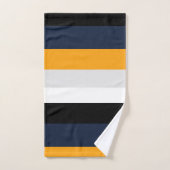 Gelbe, blaue, weiße und schwarze Streifen Badhandtuch Set (Handtuch)