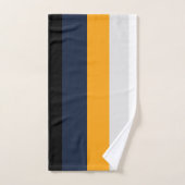 Gelbe, blaue, weiße und schwarze Streifen Badhandtuch Set (Handtuch)