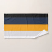 Gelbe, blaue, weiße und schwarze Streifen Badhandtuch Set (Handtuch)