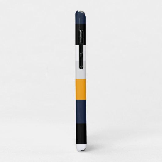 Gelbe, blaue, weiße und schwarze Streifen Case-Mate iPhone Hülle (Hinten/Links)