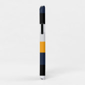 Gelbe, blaue, weiße und schwarze Streifen Case-Mate iPhone Hülle (Hinten/Rechts)