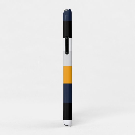 Gelbe, blaue, weiße und schwarze Streifen Case-Mate iPhone Hülle (Hinten/Rechts)