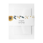 Gelbe blaue Wildblumen Elegante Hochzeit Einladungsbanderole (Vorderseite Beispiel)