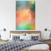 Gelbe blaugrüne Rot Moderne Abstrakte Kunst Leinwanddruck (Insitu (Schlafzimmer))