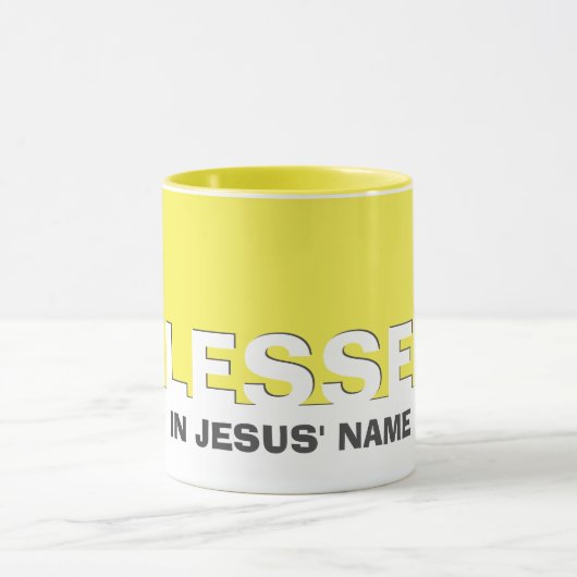 Gelbe BLESSEE Christlich Tasse (Zentrum)