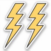 Gelbe Blitze Aufkleber (Vorderseite)