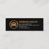 Gelbe Blitze Blitzbeförderung Mini Visitenkarte (Rückseite)