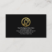 Gelbe Blitze für den elektrischen Power Visitenkarte (Rückseite)