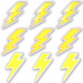 Gelbe Blitze - Schulkleber Aufkleber (Vorderseite)