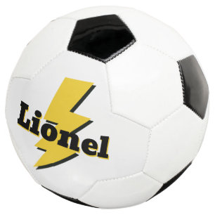 Gelbe Blitzschlag-Flash-Logo benutzerdefinierter N Fußball