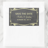 Gelbe Blühend Khalkboard Save the Date Aufkleber (Tasche)