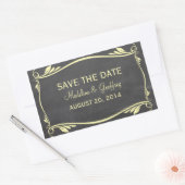 Gelbe Blühend Khalkboard Save the Date Aufkleber (Umschlag)