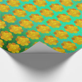 Gelbe blühende Blume Geschenkpapier (Ecke)