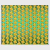 Gelbe blühende Blume Geschenkpapier (Flach)