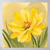 Gelbe blühende Blume Poster (Vorne)