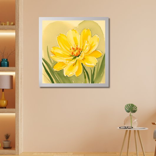 Gelbe blühende Blume Poster