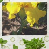 Gelbe blühende Iris, Geschirrtuch (Gefaltet)