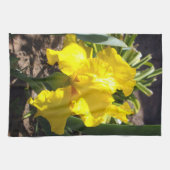 Gelbe blühende Iris, Geschirrtuch (Horizontal)