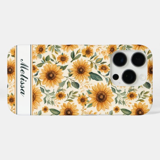 Gelbe blühende Sonnenblumen Case-Mate iPhone Hülle (Rückseite (Horizontal))