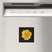Gelbe Blume 2 Zoll Square Magnet (In Situ (Geschirrspüler))