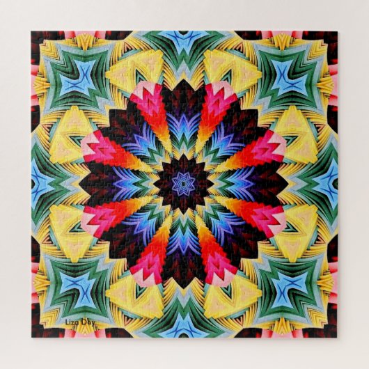Gelbe Blume Abstrakt Jigsaw Puzzle (Vertikal)
