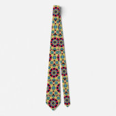 Gelbe Blume Abstrakt Neck Tie Krawatte (Vorderseite)