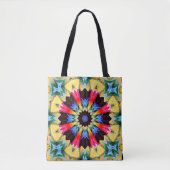 Gelbe Blume Abstrakte Tote Tasche (Vorderseite)