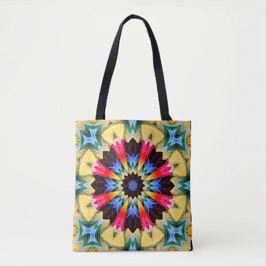 Gelbe Blume Abstrakte Tote Tasche (Vorderseite)
