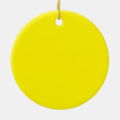 Gelbe Blume abstrakte Wasserfarbe Keramik Ornament (Hinten)