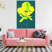 Gelbe Blume abstrakte Wasserfarbe Leinwanddruck (Insitu (Wohnzimmer))