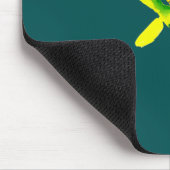 Gelbe Blume abstrakte Wasserfarbe Mousepad (Ecke)