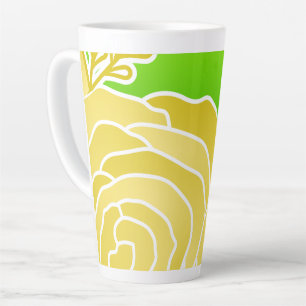 Gelbe Blume Abstrakter Stil Milchtasse