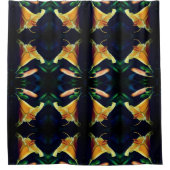 Gelbe Blume Abstraktes Muster Duschvorhang (Vorderseite)