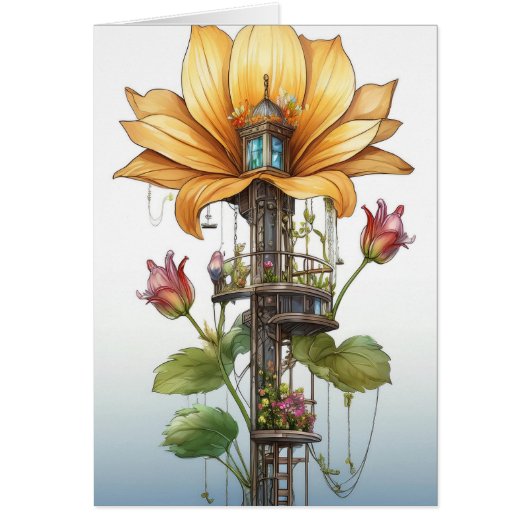 Gelbe Blume Adresswechsel-Karte (Vorne)